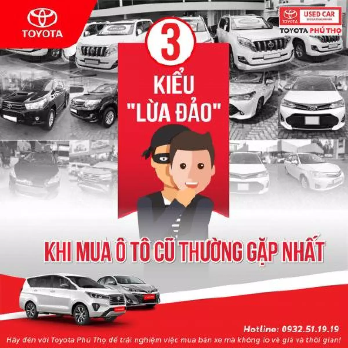 3 kieu lua dao thuong gap khi mua o to cu toyota phu tho - Toyota Phú Thọ