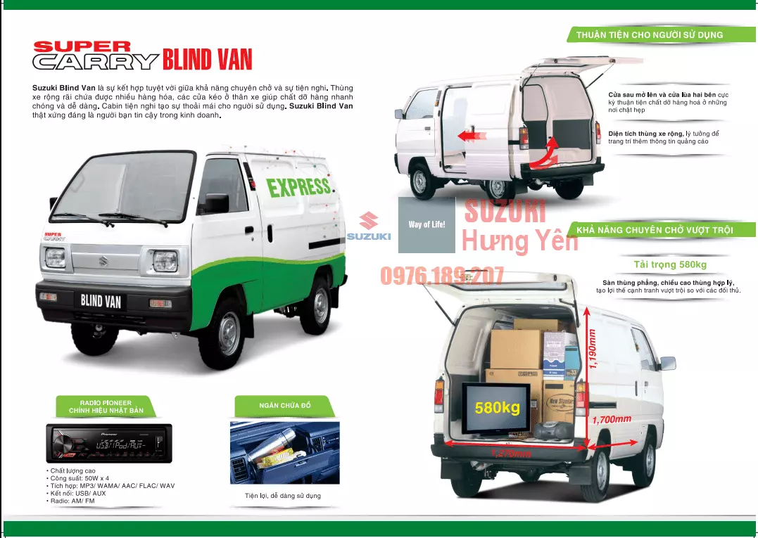 Nội thất xe bán tải Suzuki Van