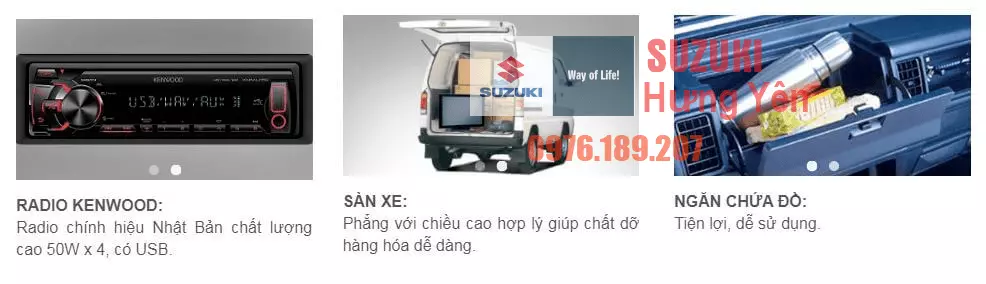 Tiện nghi xe bán tải Suzuki Van