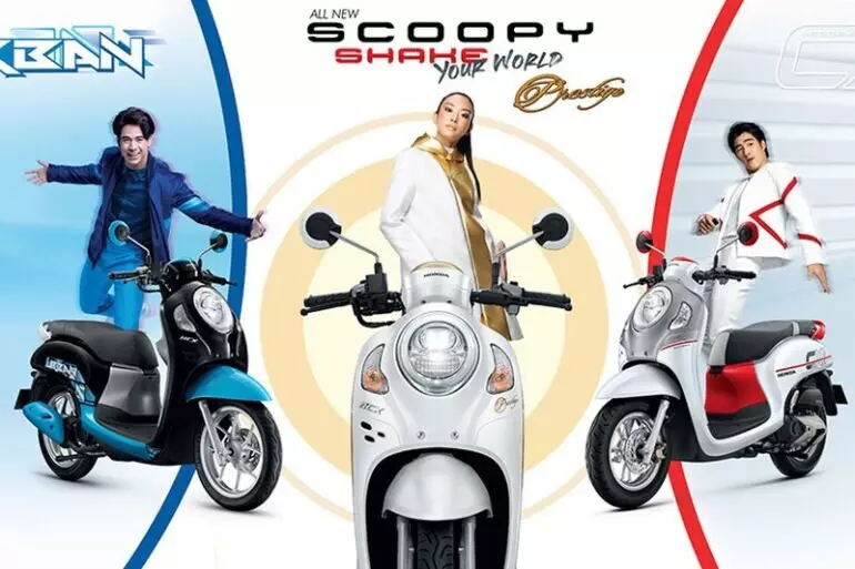 Honda Scoopy nhập khẩu ghi điểm với thiết kế nổi bật, tiêu hao ít nhiên liệu.