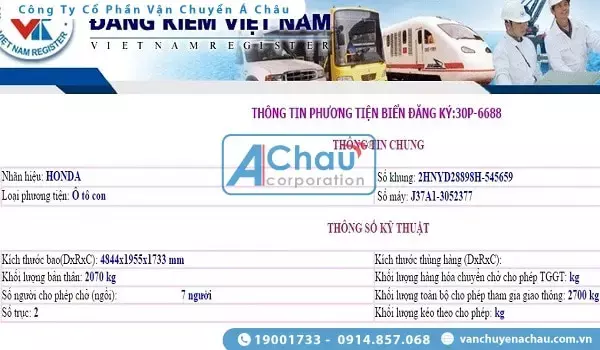 Cách tra cứu thông tin xe ô tô online