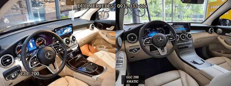 So sánh nội thất glc 200 và glc 200 4matic So sánh Mercedes GLC 200 và GLC 200 4MATIC 2023. Mua xe nên chọn phiên bản nào?