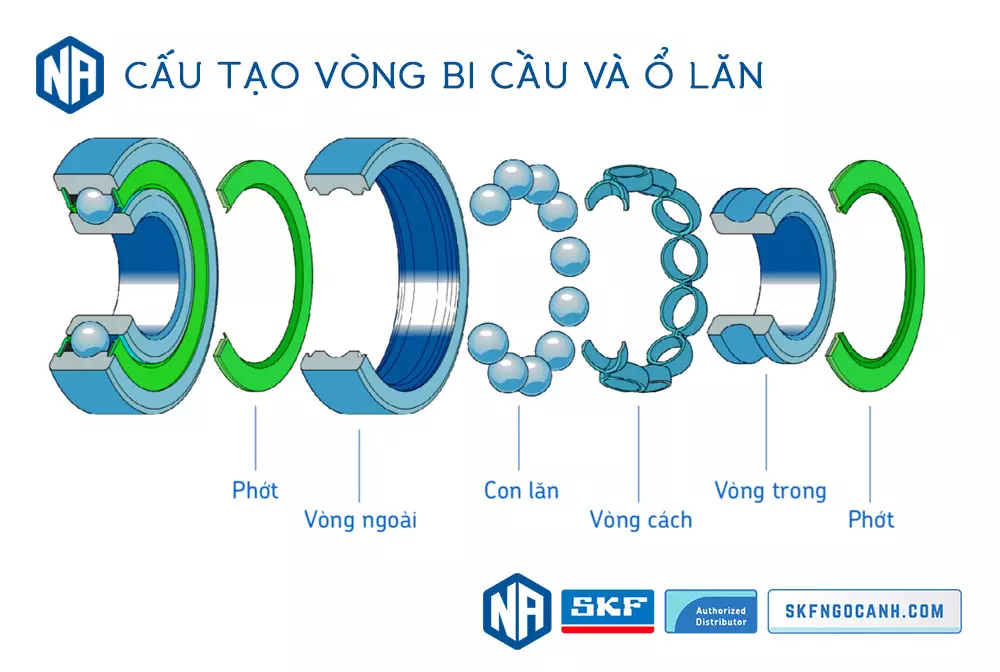 Cấu tạo vòng bi SKF