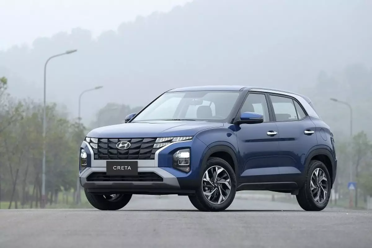 Hình ảnh ngoại thất đầu xe Hyundai Creta 2022