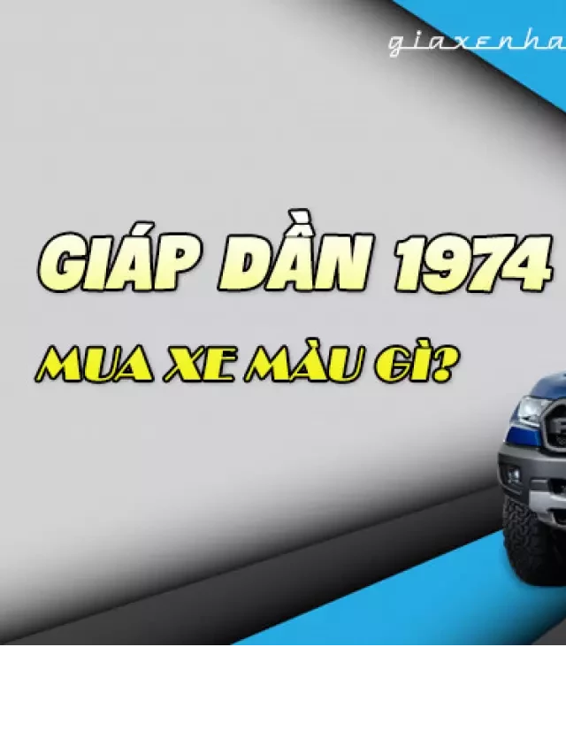   Người tuổi Giáp Dần 1974 nên chọn màu ô tô nào?