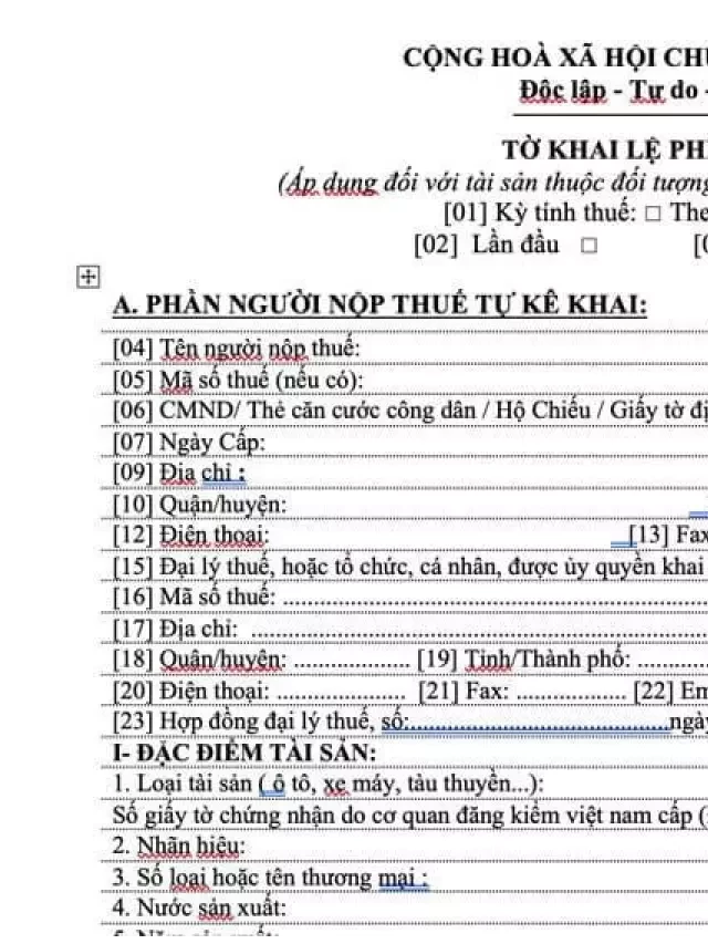   Lệ phí trước bạ xe ô tô cũ là bao nhiêu tiền? Cách tính và quy trình nộp thuế trước bạ ô tô cũ