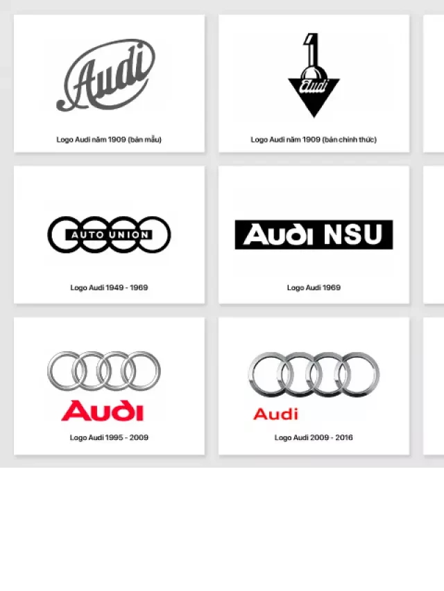   Logo Audi: Sự thay đổi biểu tượng thương hiệu xe hơi từ năm 1909