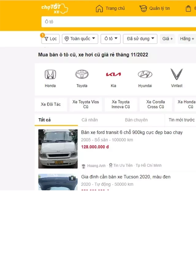   TOP 5 Website Mua Bán Xe Ô Tô Cũ Đang Được Quan Tâm Nhiều Nhất