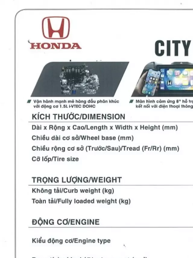   Honda City G: Sự kết hợp hoàn hảo giữa thiết kế và tiện ích