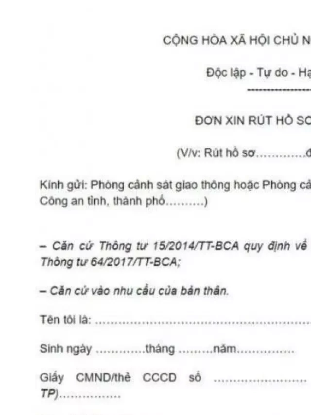   Thủ tục rút hồ sơ gốc xe ô tô: Hướng dẫn và quy trình