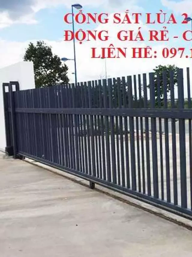   Cổng sắt lùa 2 cánh tự động - Sự sang trọng và tiện ích cho ngôi nhà của bạn