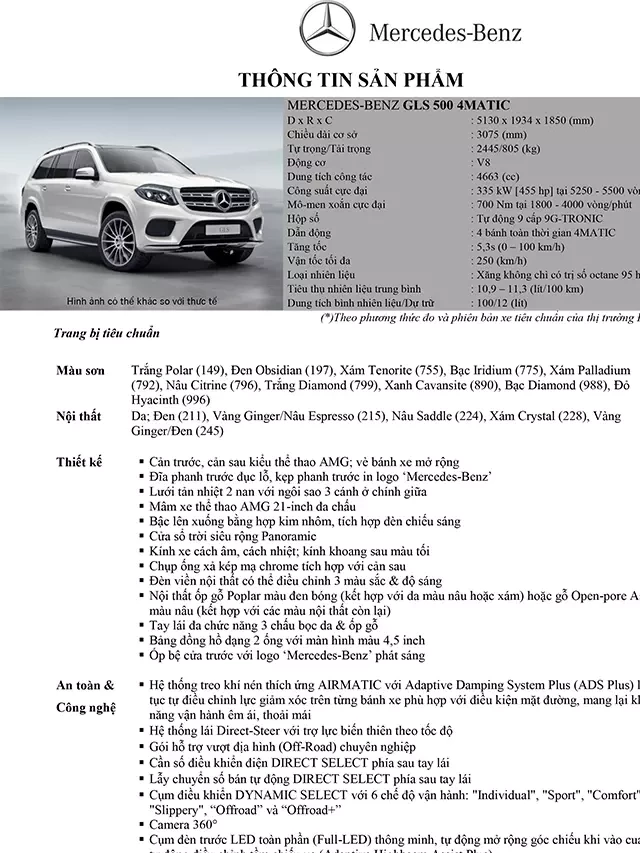   Mercedes-Benz GLS500 - Nâng tầm vẻ đẳng cấp của dòng SUV