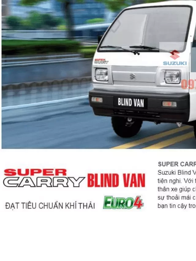   Mẫu xe bán tải Suzuki Van - sự lựa chọn hấp dẫn cho doanh nghiệp và gia đình