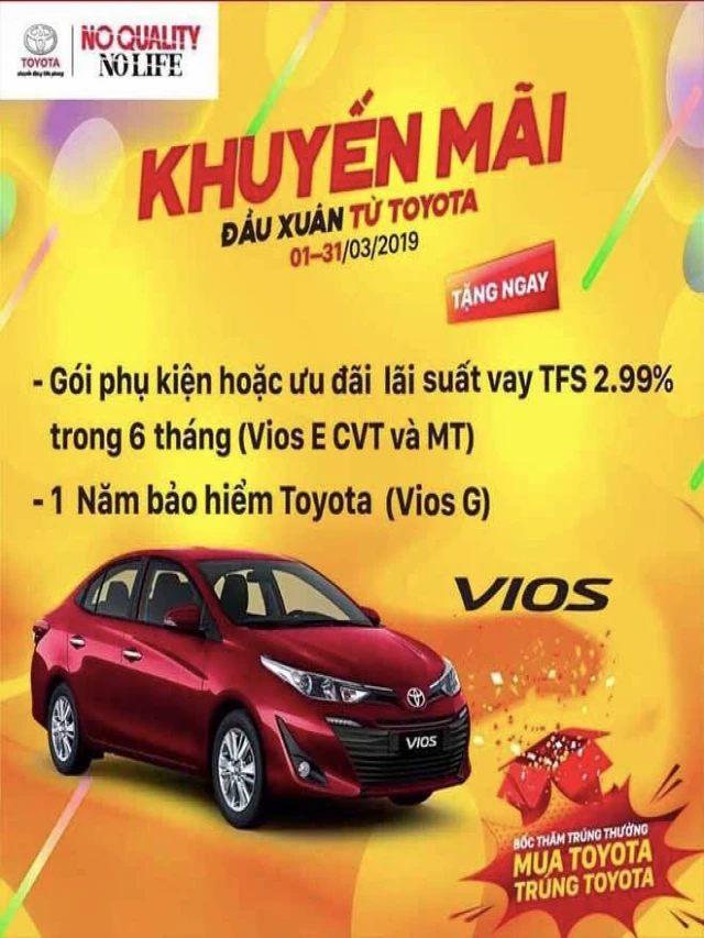   Bảng giá xe Toyota Vios 2019: Cập nhật mới nhất và ưu đãi hấp dẫn!