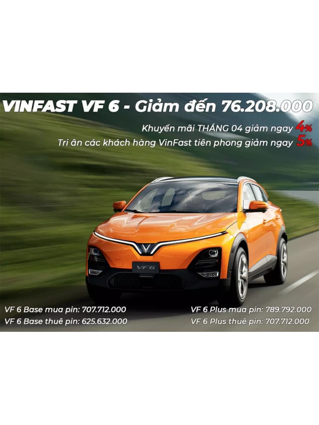   VinFast VF6: Xe Ô tô Điện Hiện Đại và Tiết Kiệm Năng Lượng